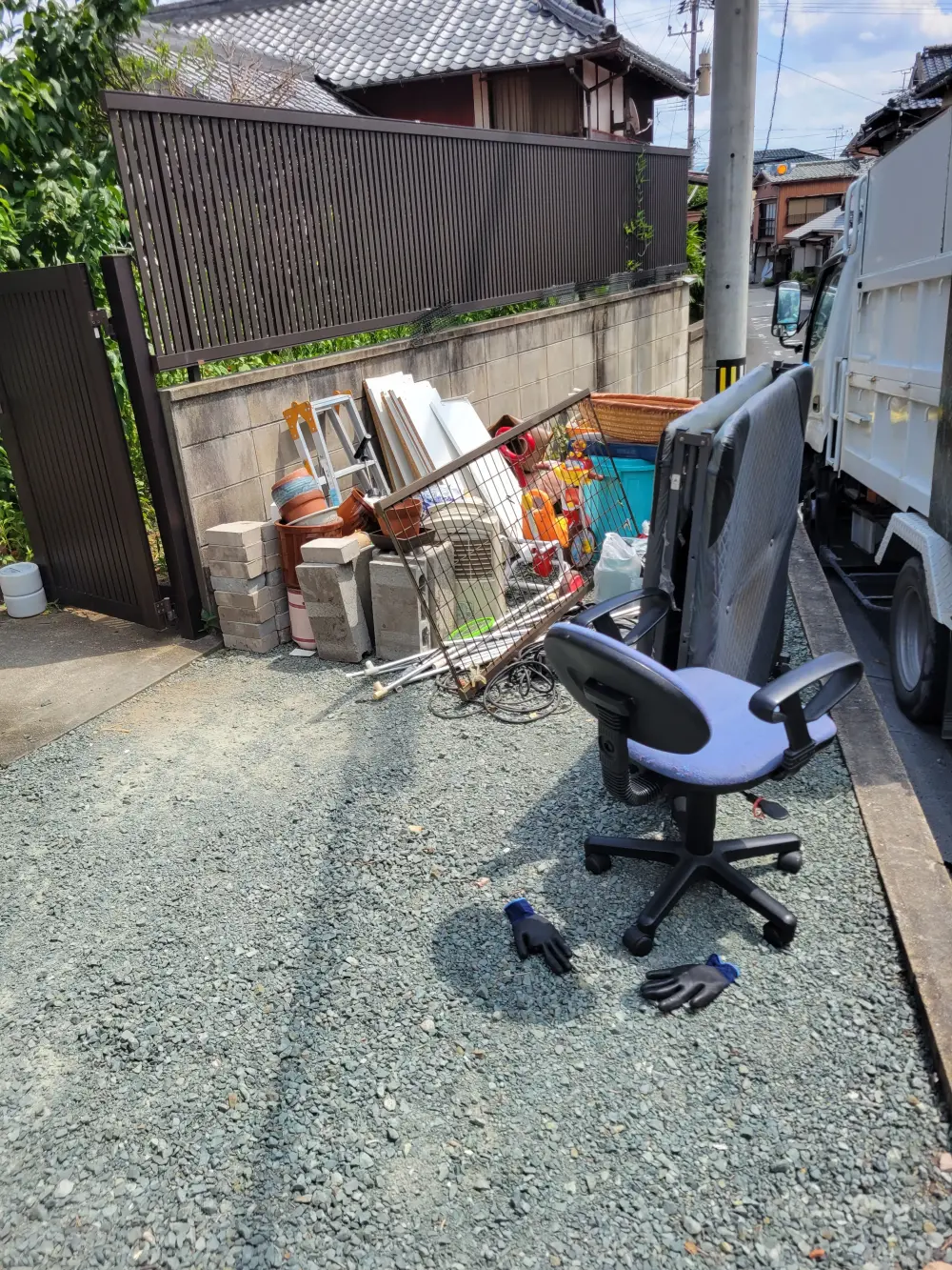 遠賀郡水巻町で不用品、粗大ゴミ外回り片付けの依頼をいただきました 画像7